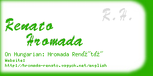 renato hromada business card